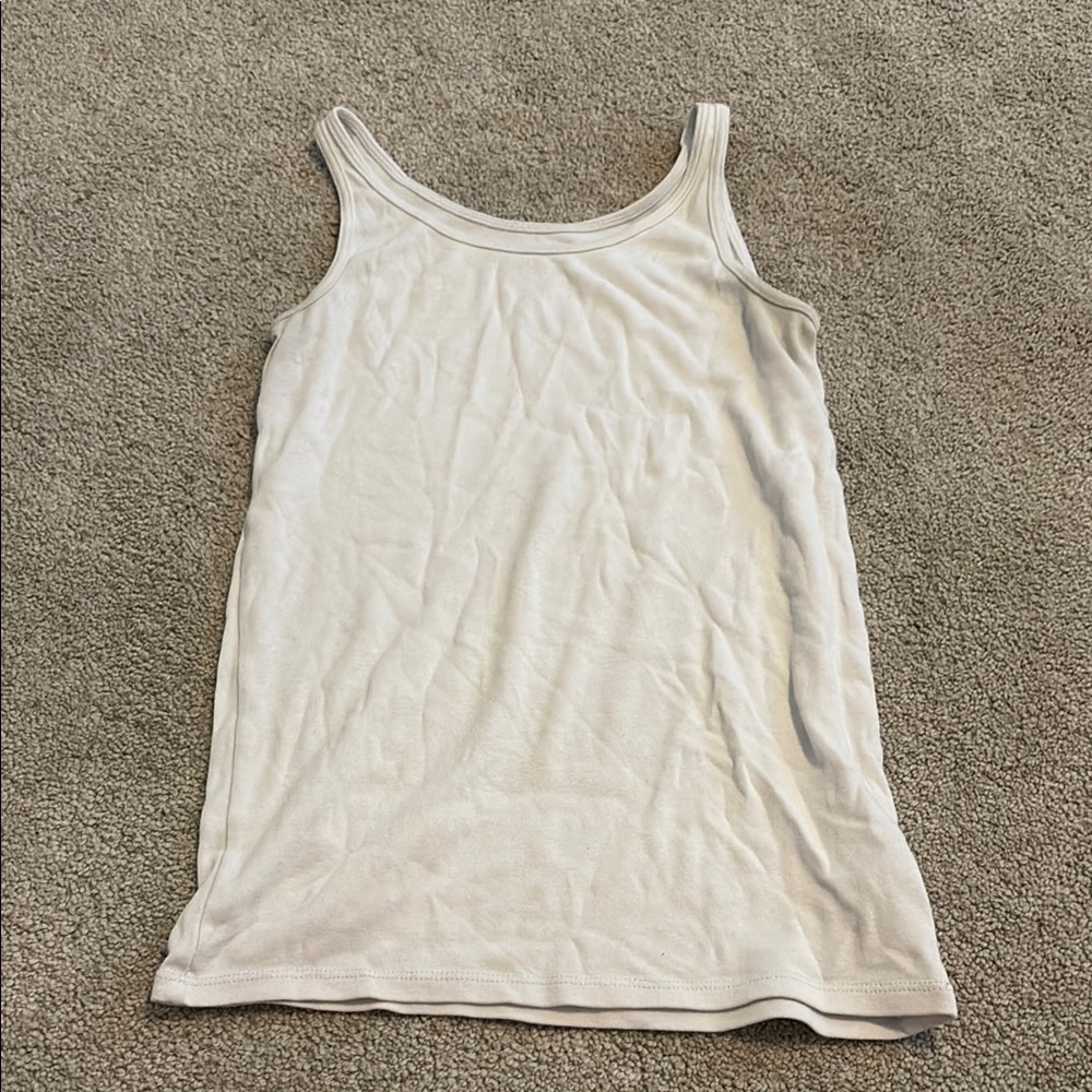 Old Navy Fitted Cream Tank Top